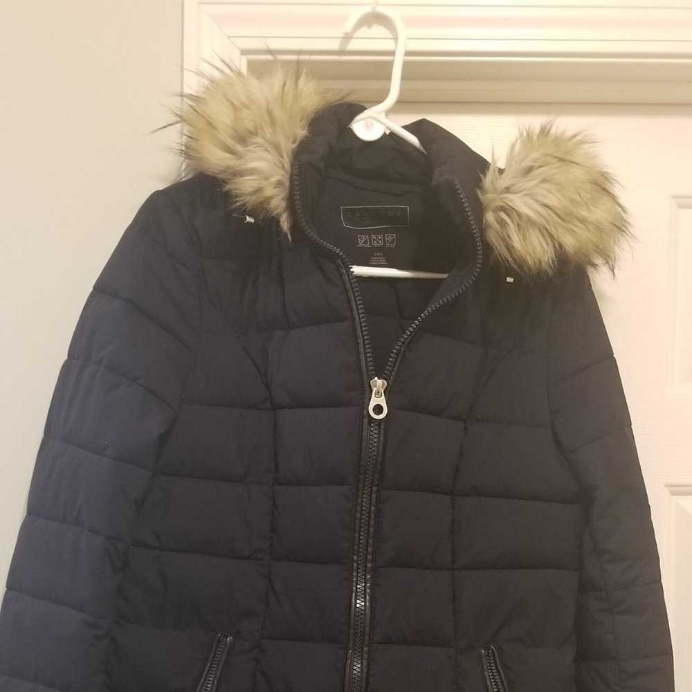 Laundry by Sheli Segal Puffer Coat w/faux fur hood - Picture 3 of 14